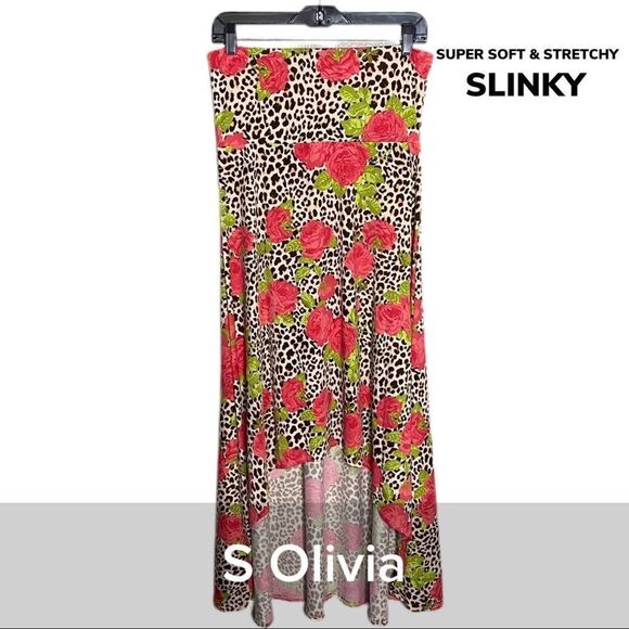 Lularoe Olivia High Low Animal/Floral Skirt - Size Small - Picture 1 of 2
